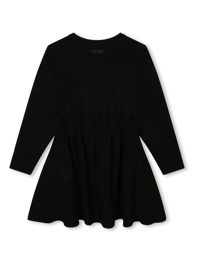 DKNY Black Logo Pocket Jersey Dress - Image 2 of 2
