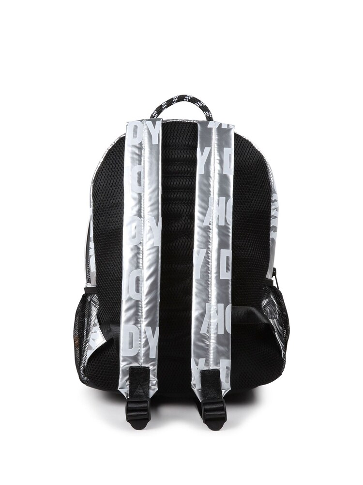 DKNY Silver Metallic Logo Backpack - Image 2 of 5