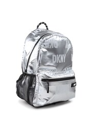 DKNY Silver Metallic Logo Backpack - Image 3 of 5