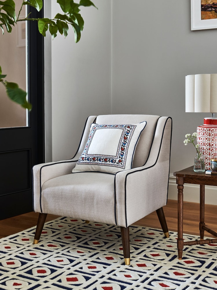 Nina Campbell Clabon Natural Rosebury Accent Chair - Image 1 of 7
