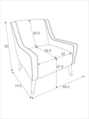 Nina Campbell Clabon Natural Rosebury Accent Chair - Image 4 of 7