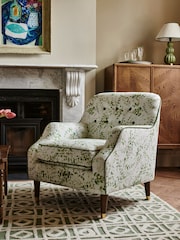 Nina Campbell Springtime Leaves Green Walton Accent Chair - Image 1 of 7