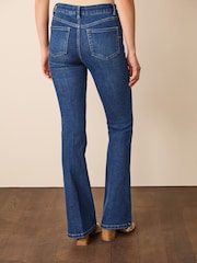 Ciemnoniebieski dżins - Press Crease Flared Jeans - Image 4 of 6