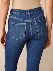 Ciemnoniebieski dżins - Press Crease Flared Jeans - Image 5 of 6