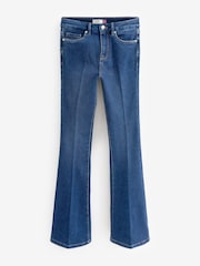 Ciemnoniebieski dżins - Press Crease Flared Jeans - Image 6 of 6