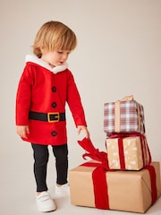 Red Santa Dress Up Long Sleeve Christmas T-Shirt (3mths-7yrs) - Image 1 of 7