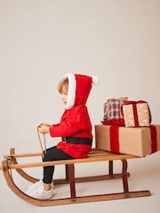 Red Santa Dress Up Long Sleeve Christmas T-Shirt (3mths-7yrs) - Image 2 of 7