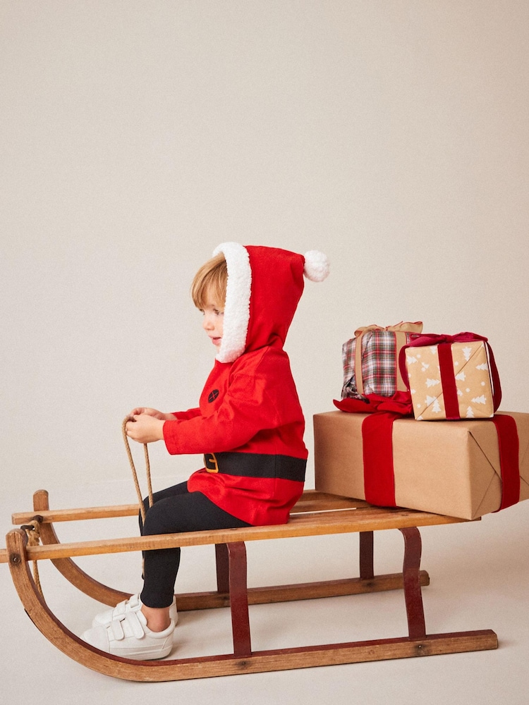 Red Santa Dress Up Long Sleeve Christmas T-Shirt (3mths-7yrs) - Image 2 of 7