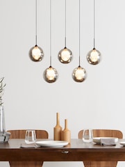 MADE.COM Smoke Grey 5 Light Linear Pendant Bar Masako Light - Image 1 of 3