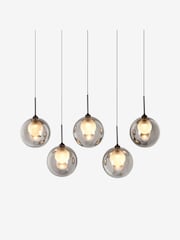 MADE.COM Smoke Grey 5 Light Linear Pendant Bar Masako Light - Image 2 of 3