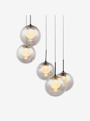 MADE.COM Smoke Grey Chandelier Masako Light - Image 1 of 5