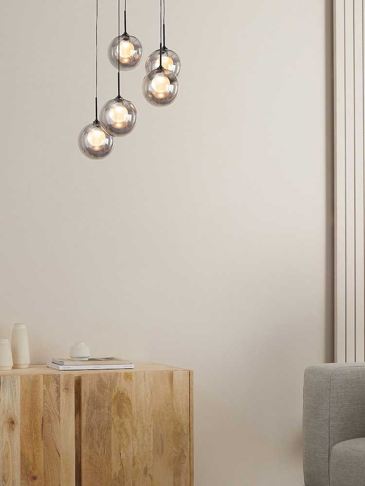 MADE.COM Smoke Grey Chandelier Masako Light - Image 2 of 5