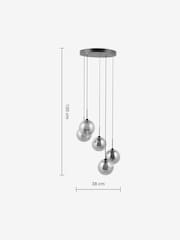 MADE.COM Smoke Grey Chandelier Masako Light - Image 5 of 5