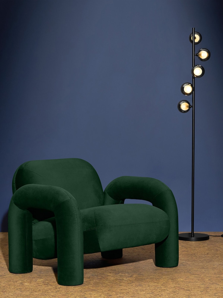 MADE.COM Smoke Grey Masako Floor Lamp - Image 1 of 4