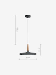 MADE.COM Grey Tina Pendant Ceiling Light - Image 7 of 7