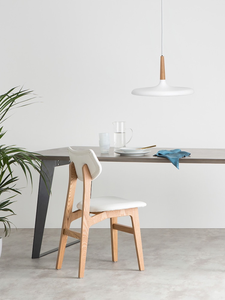 MADE.COM White Tina Pendant Ceiling Light - Image 1 of 3