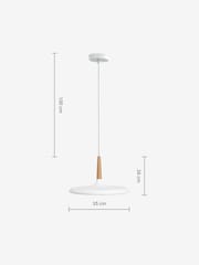 MADE.COM White Tina Pendant Ceiling Light - Image 3 of 3