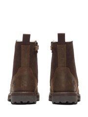 Hnědé dětské boty s hřejivou podšívkou Timberland Courma - Image 3 of 5
