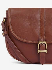 Barbour® Brown Laire Medium Leather Saddle Bag - Image 3 of 6