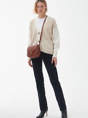 Barbour® Brown Laire Medium Leather Saddle Bag - Image 6 of 6
