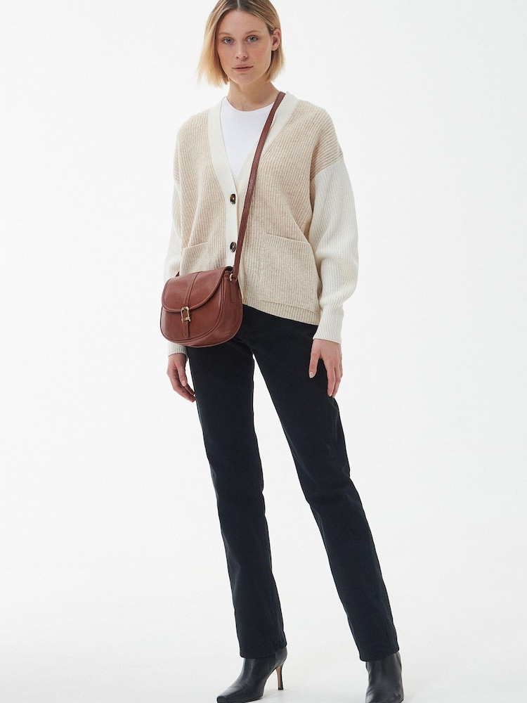 Barbour® Brown Laire Medium Leather Saddle Bag - Image 6 of 6