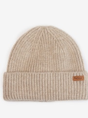 Barbour® Light Pink Pendle Logo Beanie Hat - Image 1 of 4