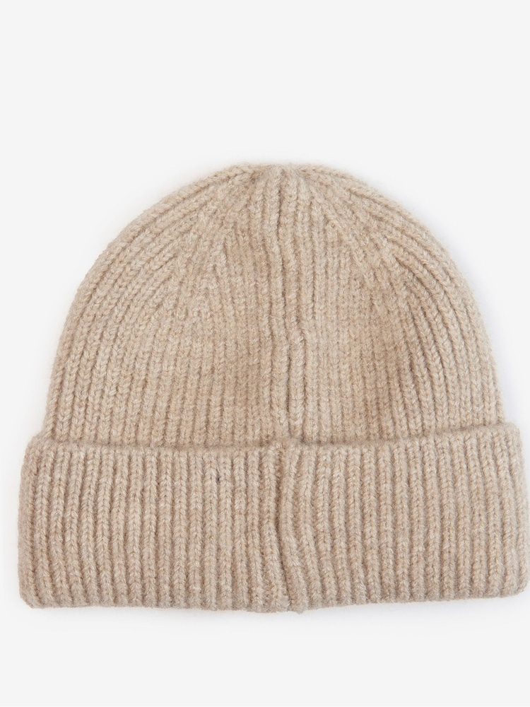 Barbour® Light Pink Pendle Logo Beanie Hat - Image 2 of 4 Barbour® Light Pink Pendle Logo Beanie Hat - Image 2 of 4