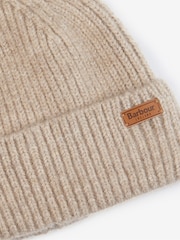 Barbour® Light Pink Pendle Logo Beanie Hat - Image 3 of 4