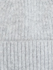 Barbour® Light Grey Pendle Logo Beanie Hat - Image 4 of 4