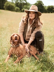 Barbour® Camel Fedora Hat - Image 3 of 4