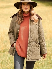 Barbour® Olive Green Fedora Hat - Image 2 of 5