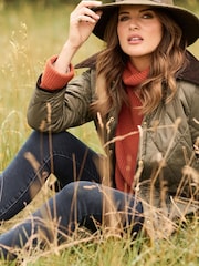 Barbour® Olive Green Fedora Hat - Image 3 of 5