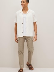 Stone Slim Smart Cotton Stretch Cargo Trousers - Image 2 of 8