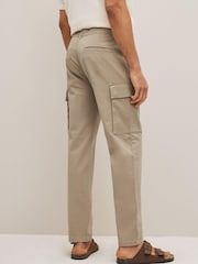 Stone Slim Smart Cotton Stretch Cargo Trousers - Image 3 of 8