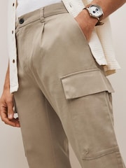 Stone Slim Smart Cotton Stretch Cargo Trousers - Image 4 of 8