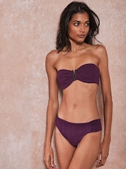 Mint Velvet Berry Red Non Padded Underwired Non Pad Underwired Bandeau Bikini Top - Image 2 of 3