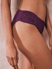 Mint Velvet Berry Red Brazilian Ruched Side Bikini Briefs - Image 2 of 3