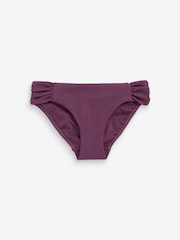 Mint Velvet Berry Red Brazilian Ruched Side Bikini Briefs - Image 3 of 3