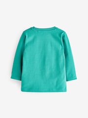 Teal Blue Giraffe Long Sleeve Character T-Shirt (3mths-7yrs) - Image 2 of 2