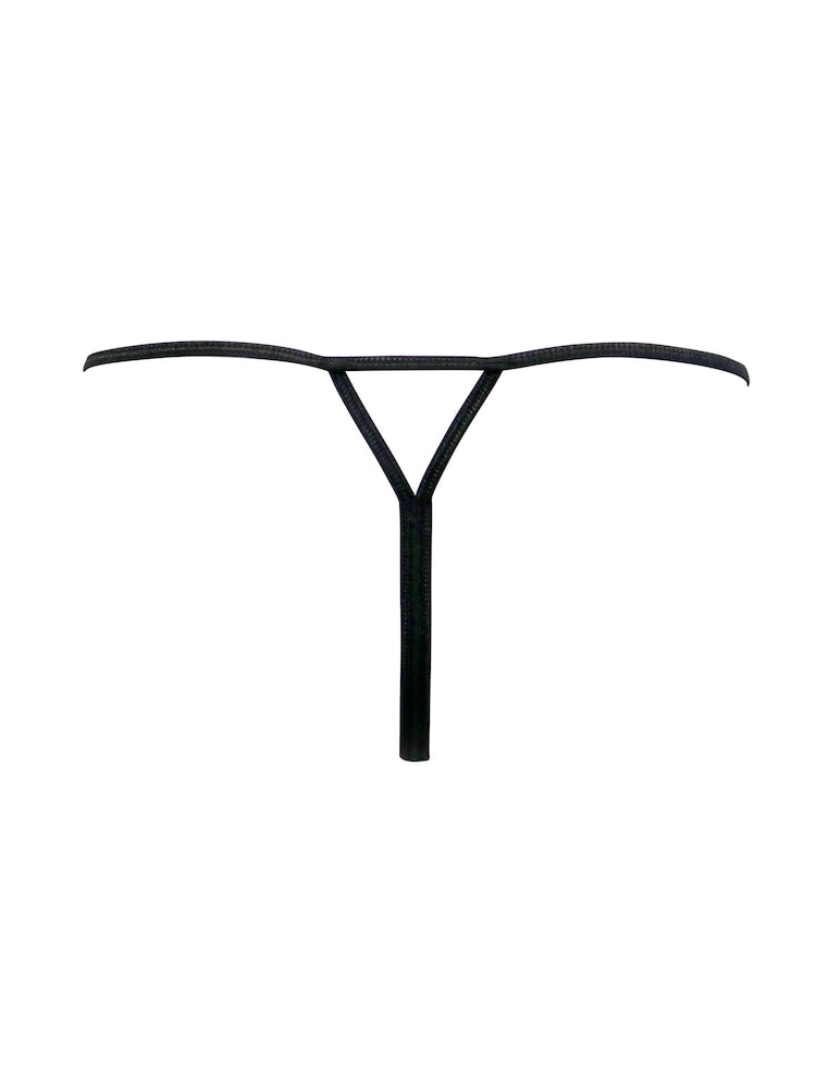 Pour Moi Black For Your Eyes Only Crotchless Thong - Image 4 of 4