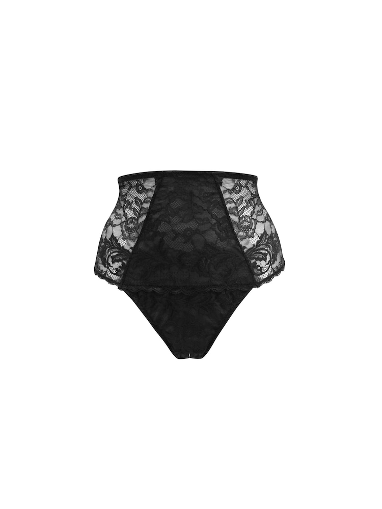 Zwart - Pour Moi For Your Eyes Only string met hoge taille zonder kruis - Image 3 of 4