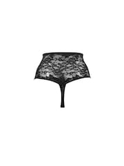 Pour Moi Black For Your Eyes Only High Waist Crotchless Thong - Image 4 of 4
