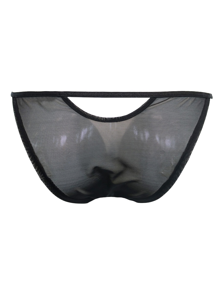 Pour Moi Black India Boudoir Open Back Brazilian Briefs - Image 4 of 4