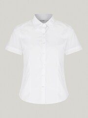 Trutex Girls 2 Pack Short Sleeve Fitted White School Shirts - Image 6 of 7