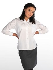 Trutex Long Sleeve Rever School White Blouse 2 Pack - Image 1 of 3