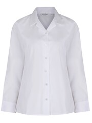 Trutex Long Sleeve Rever School White Blouse 2 Pack - Image 2 of 3