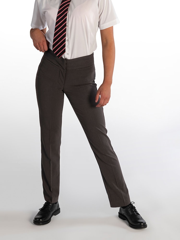 Trutex Girls Straight Leg Grey School Trousers - Image 1 of 4