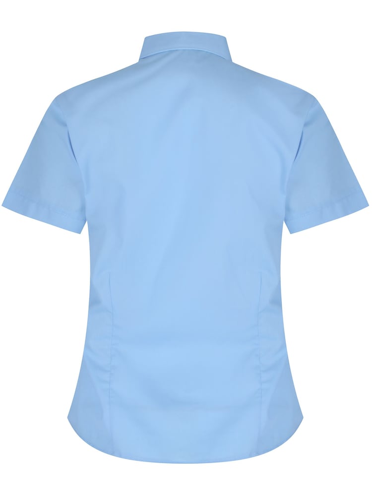 Trutex Kurzärmelige, figurbetonte Schul-Bluse, Blau (Doppelpack) - Bild 1 von 3