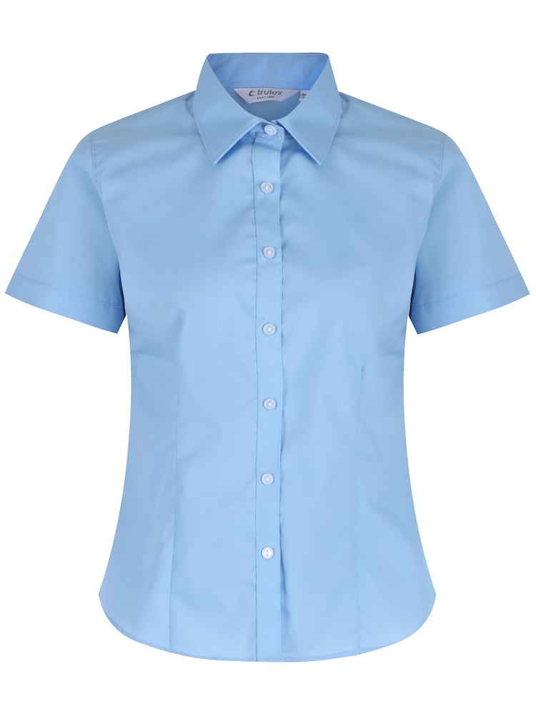 Trutex Kurzärmelige, figurbetonte Schul-Bluse, Blau (Doppelpack) - Bild 2 von 3