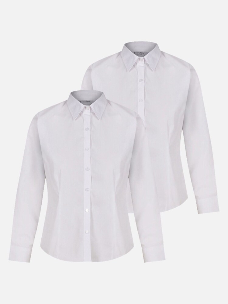 Trutex Langärmeliges, figurbetontes Schulhemd, Weiss (Doppelpack) - Bild 2 von 4 Trutex Langärmeliges, figurbetontes Schulhemd, Weiss (Doppelpack) - Bild 2 von 4
